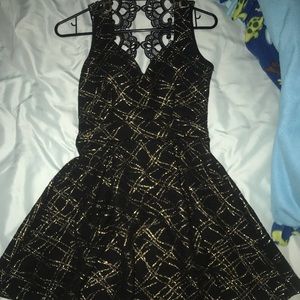 Gold and black dress